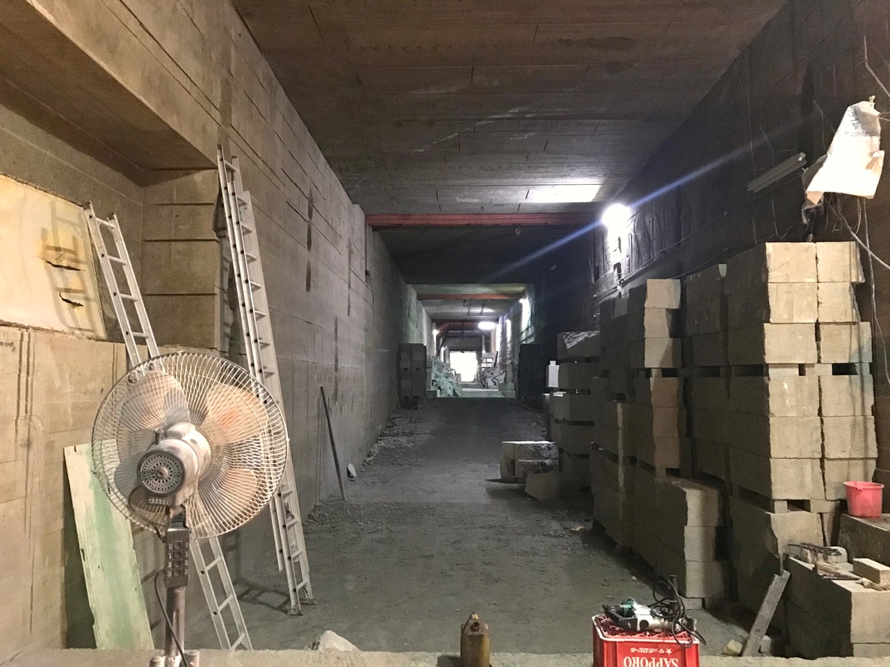 滝ヶ原石切り場の採掘坑