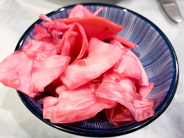 大根の酢漬けのような漬け物