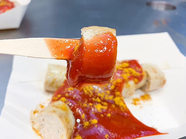 ソースは薄味。ソーセージの焼き目はもっと欲しかった