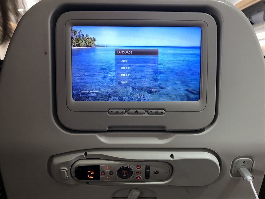 フィジーエアウェイズ 座席モニター