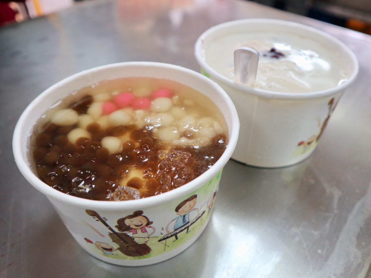 糖水豆花と豆乳豆花