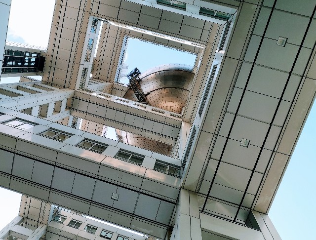 東京都お台場・「フジテレビ」7階から、はちたまの眺め