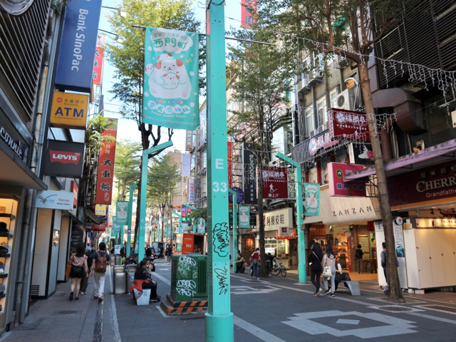 台北・西門町の様子