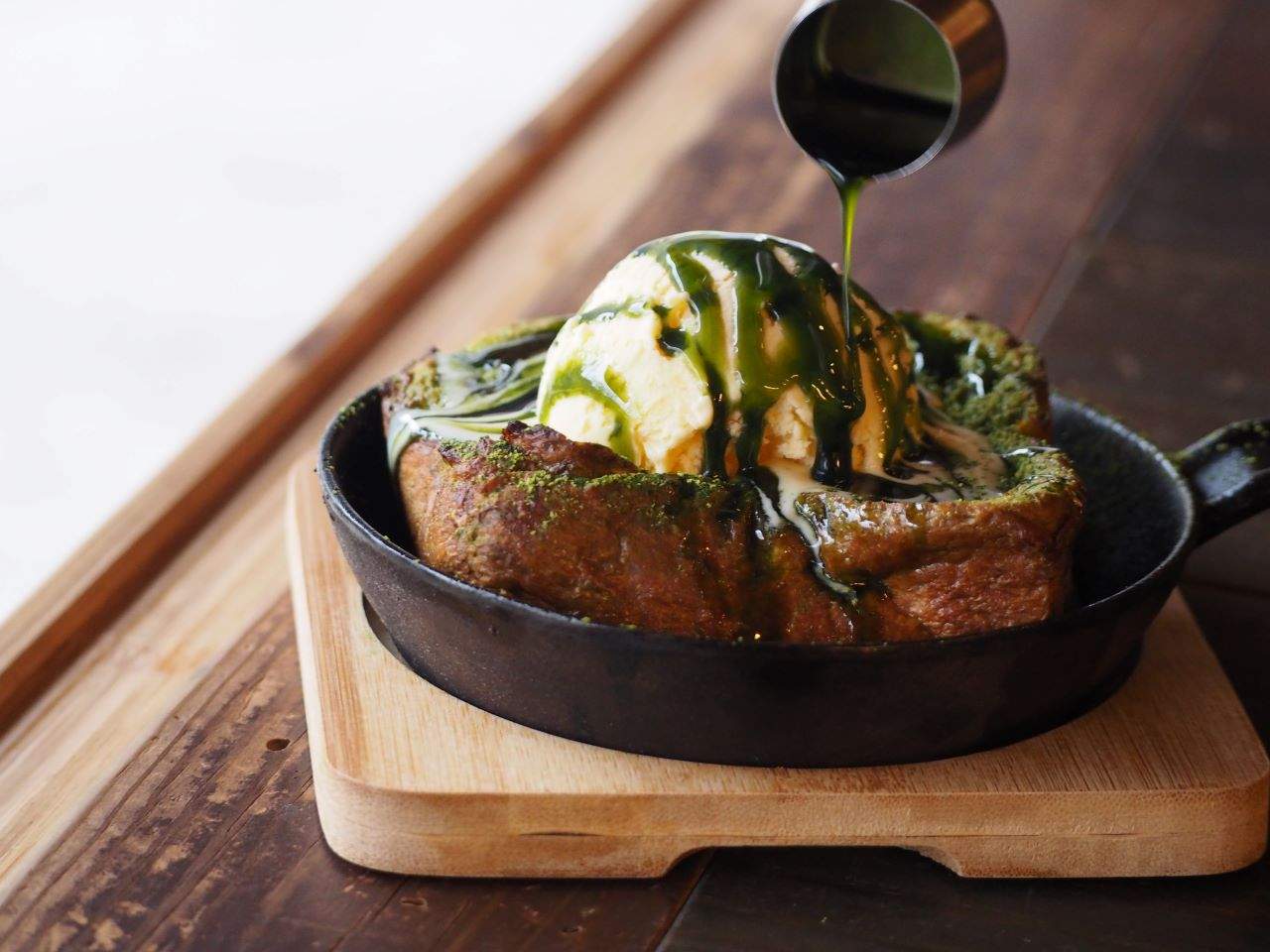 パンとエスプレッソと嵐山庭園 抹茶のフレンチトースト アイスのせ