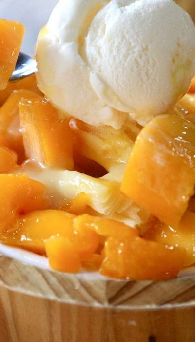 ボリューム満点なマンゴーかき氷