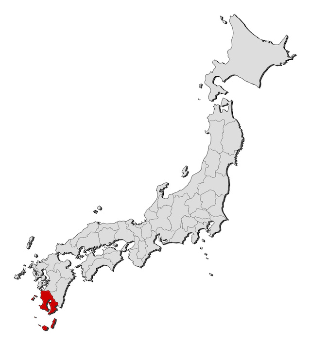 鹿児島県の地図