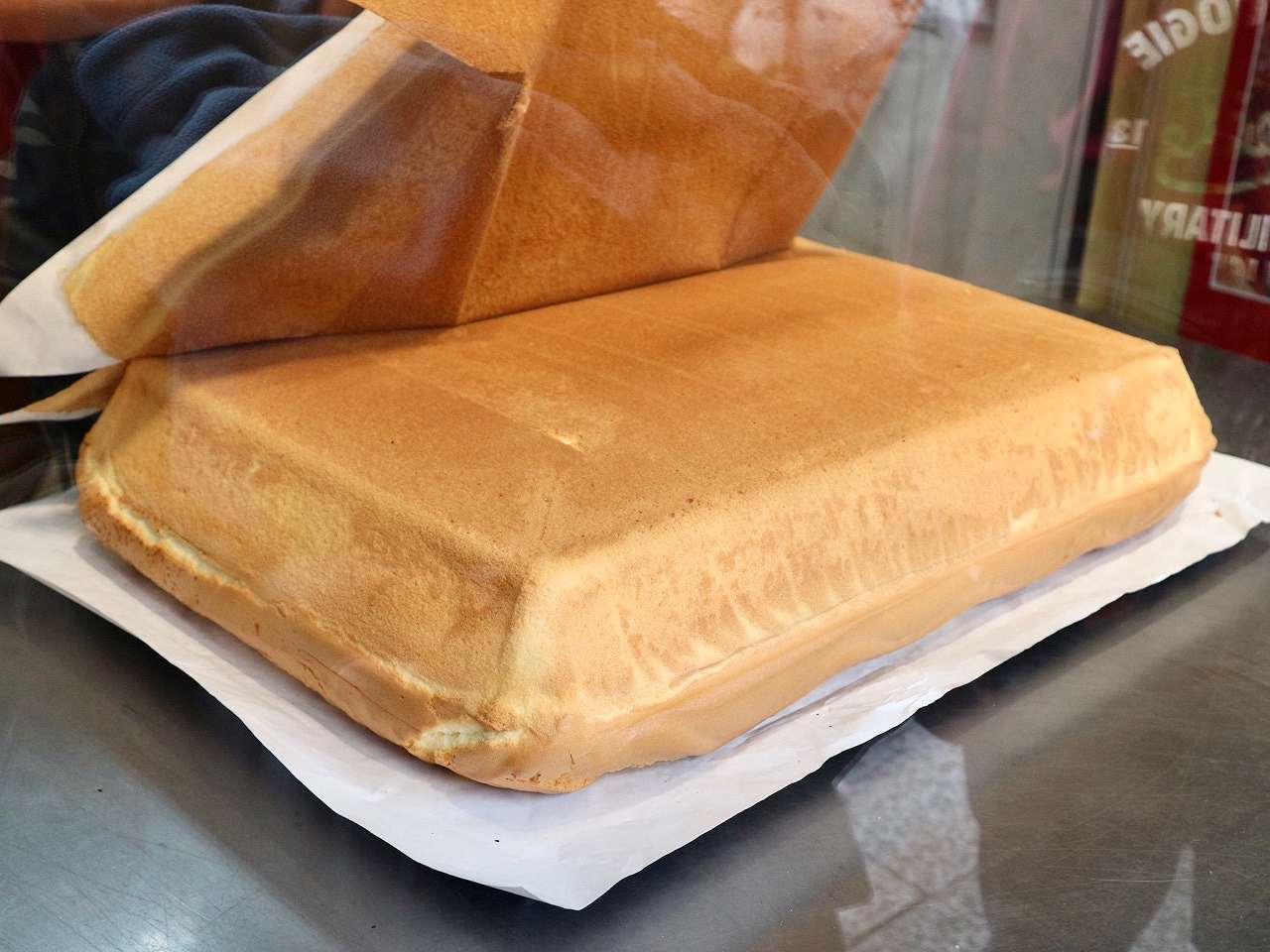 クッキングシートを剥がし