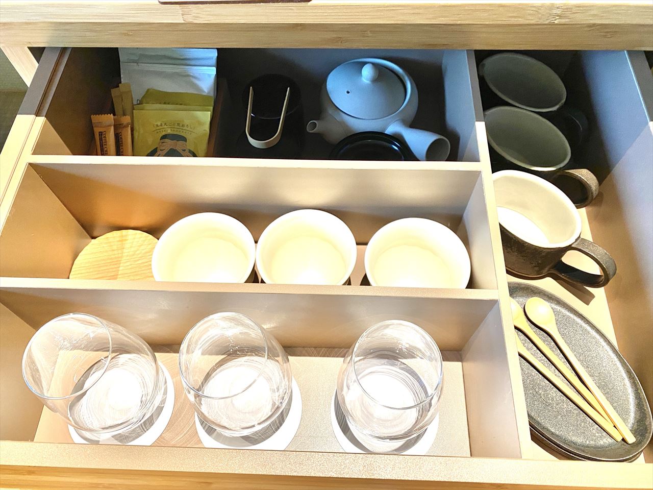 界 由布院　客室のカップ類