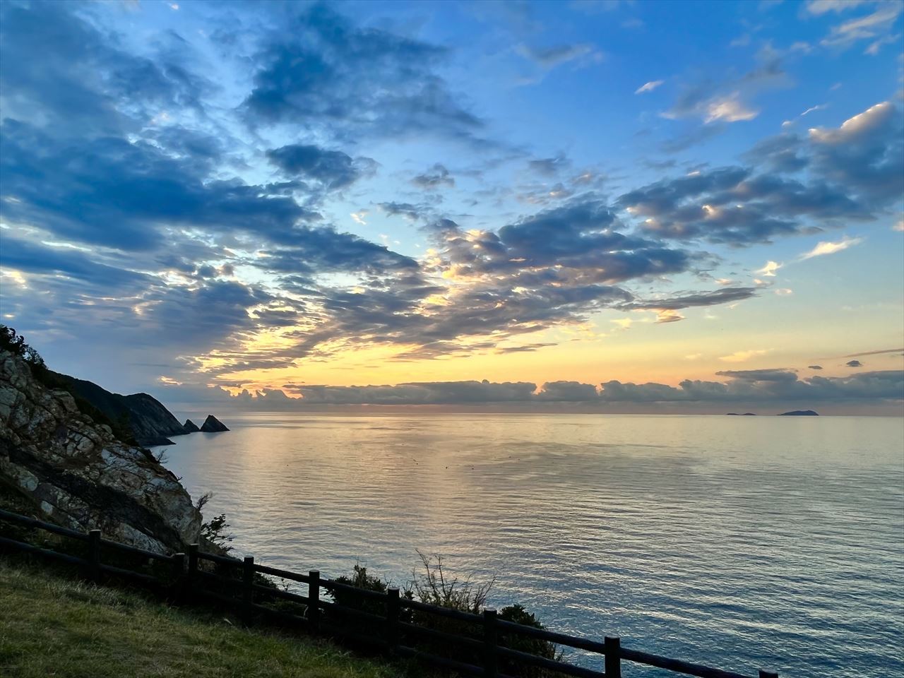 矢堅目公園からの夕日