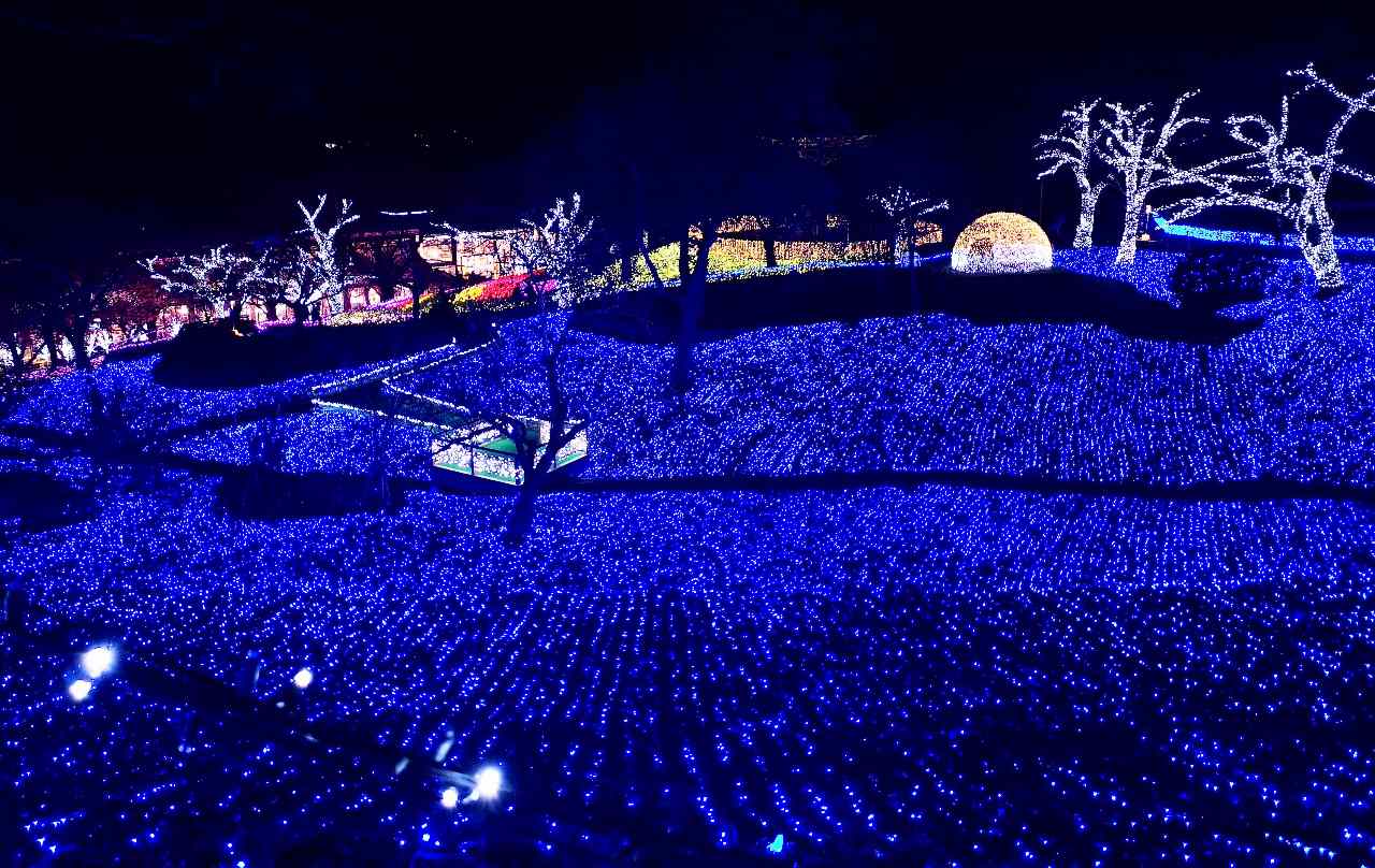 神奈川県相模原市・さがみ湖リゾート プレジャーフォレスト「さがみ湖イルミリオン」光の海
