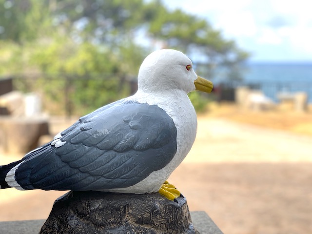 出雲日御碕灯台　鳥のオブジェ